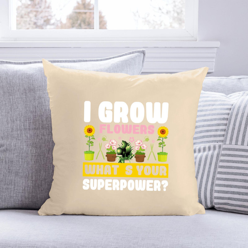 Coussin décoratif, H 16 po x l 16 po