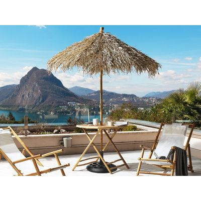 Bhandary Round Outdoor Bistro Table With Umbrella Hole , 175cm cm W 175cm cm D