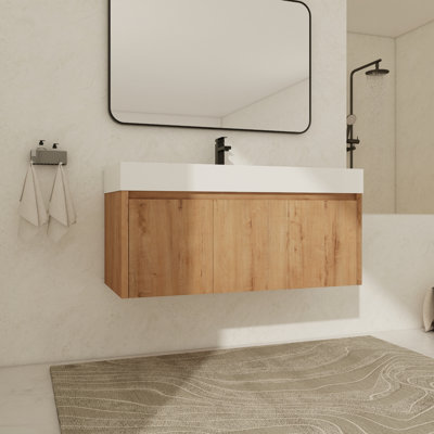 Tymiesha 47.33'' Single Bathroom Vanity with Resin Top