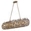 Luminaire suspendu en cristal Bask - l 36 po - poussière d'or