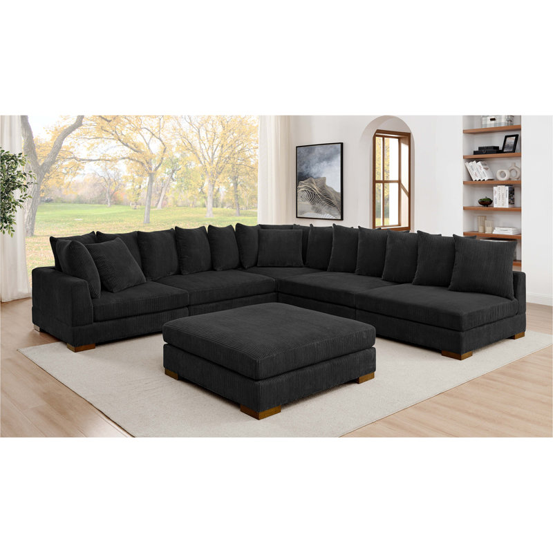 Canapé-lit modulaire en Corduroy