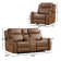 Caleb 2 Piece Microsuede Manual Reclining Living Room Set with Cupholder & Storage