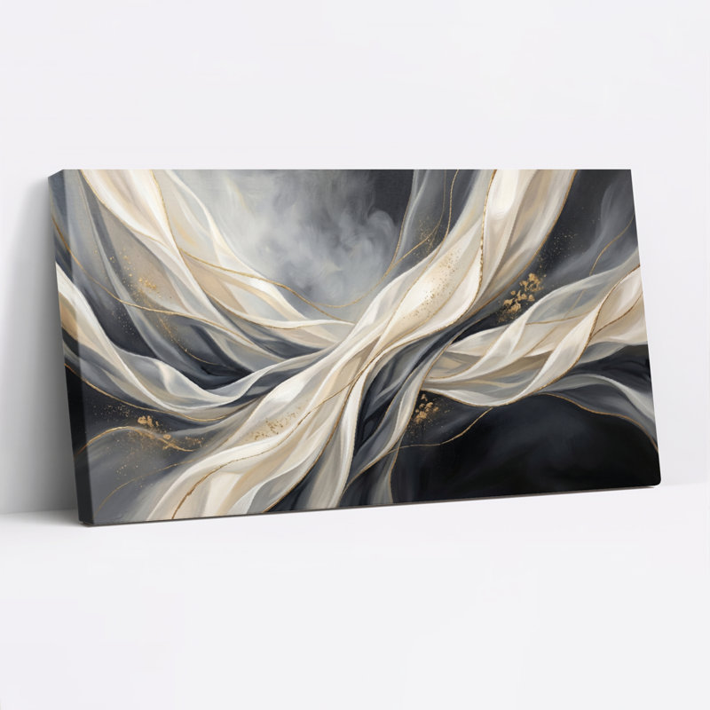 Ensemble de 1 tableau abstrait sur toile, 40“W x 20”H, Wrapped Canvas
