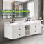 Support mural pour meuble-lavabo double - base seulement (plateau non inclus)-104775889