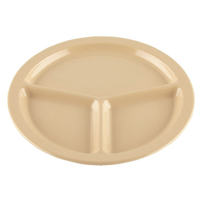 Melamine 3-Compartment Divided Plates, 10", (Set of 12)
