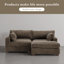Canapé modulaire réversible en flanelle de fourrure de lapin 2 pièces avec coussins 2 pièces-1483908199-1483908194