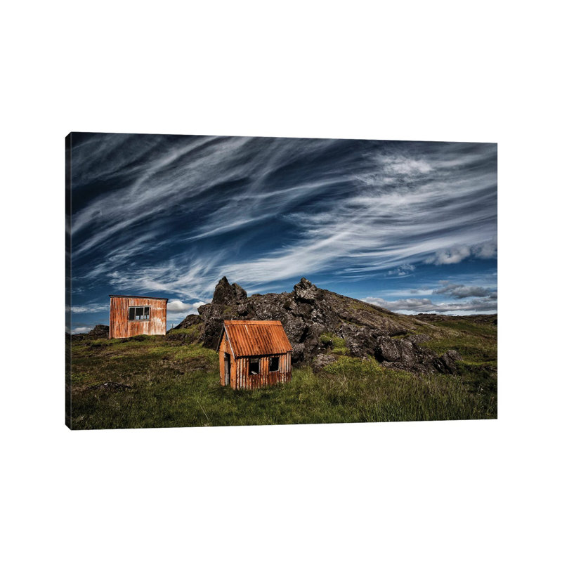 Small Huts by Torsteinn H. Ingibergsson - Wrapped Canvas Print, 20.32cm H x 30.48cm W x 1.905cm D