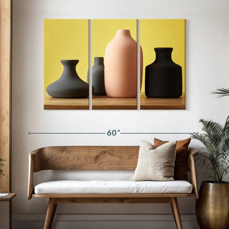 Vases en céramique minimalistes, H 32 po x l 50 po