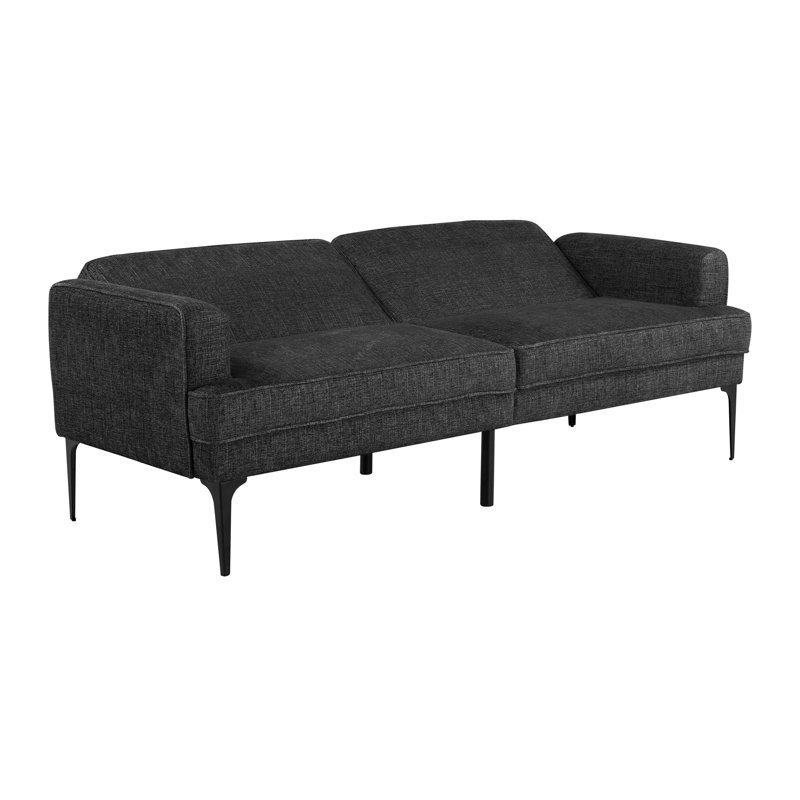 Serta Paulsen Split Back 83.1" Convertible Sofa, Metal Leg, Easy Assembly, Black