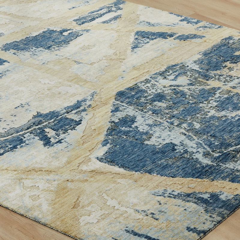 Berghildur Wool Abstract Area Rug, Runner 2'6" x 10'