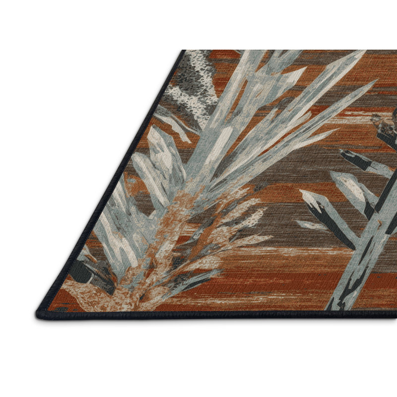 Machine Washable Nature Brown Area Rug, Runner 2' x 4'