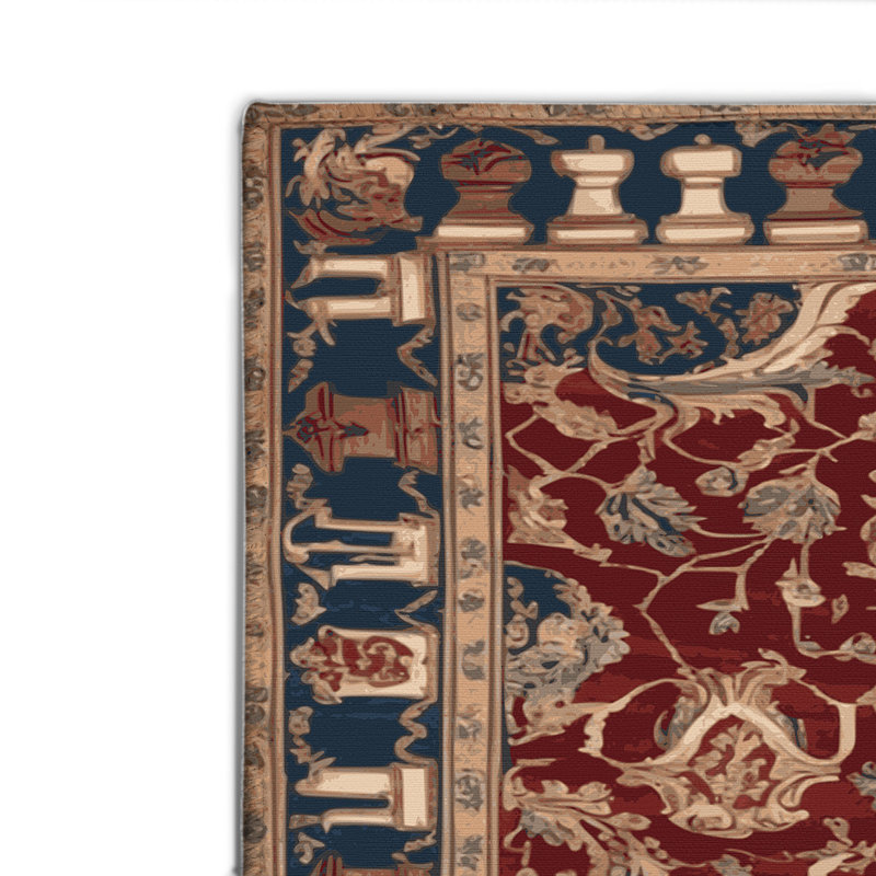 French Black Indoor and Outdoor Area Rug, Rectangle 2' x 3'