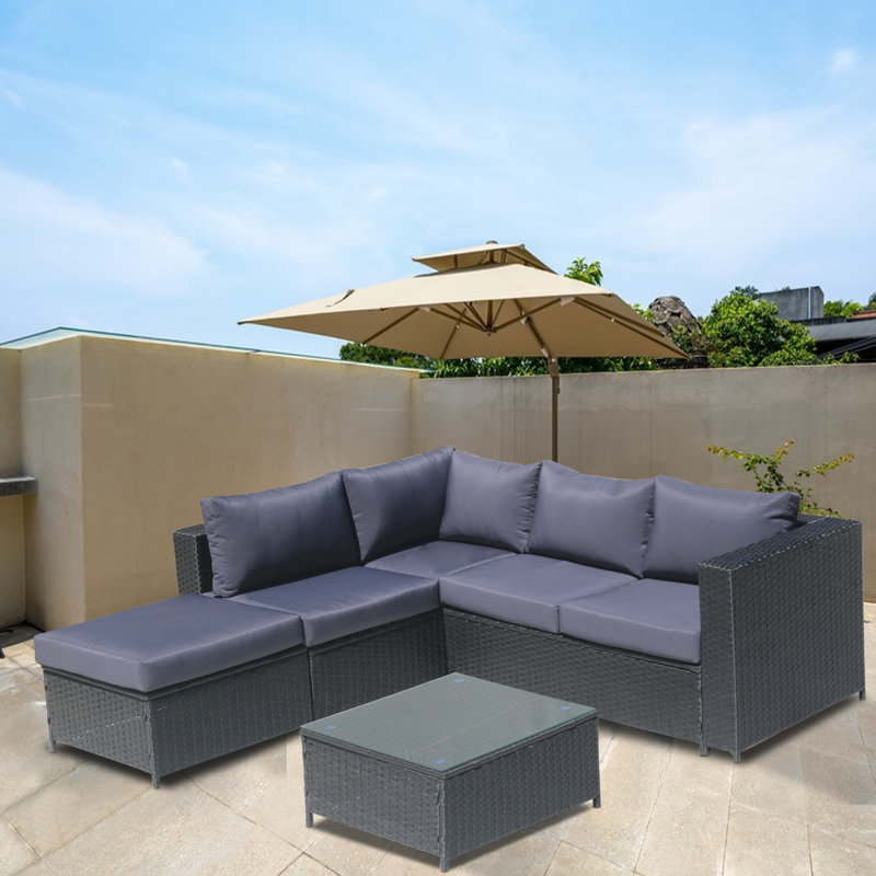 Laderrica 5 - Person Patio Conversation Set