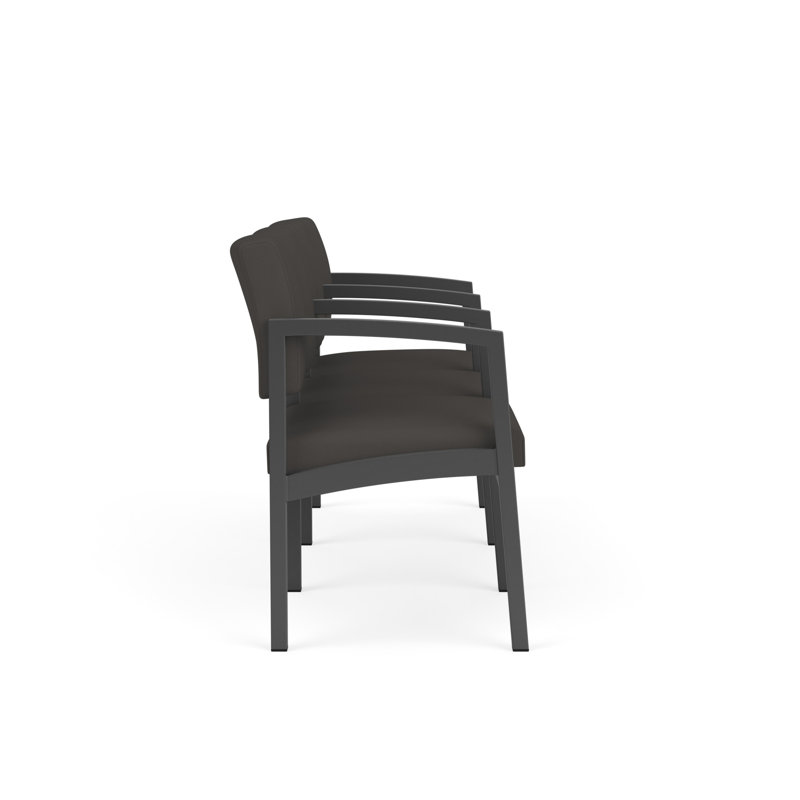 Structure en métal 3 places Lenox, Gris anthracite, Noir Patriot Plus - Vinyle lavable au chiffon