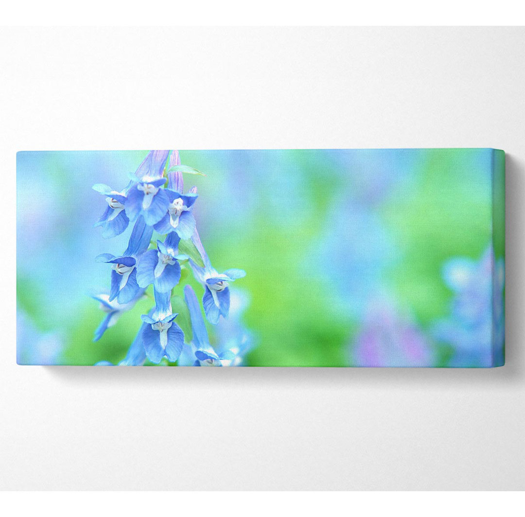 Soft Focus Kleine blaue Blumen - Druck