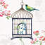 «Dogwood Garden VI Navy» par Lisa Audit - impression sur toile tendue-573748088-593282551-593282503