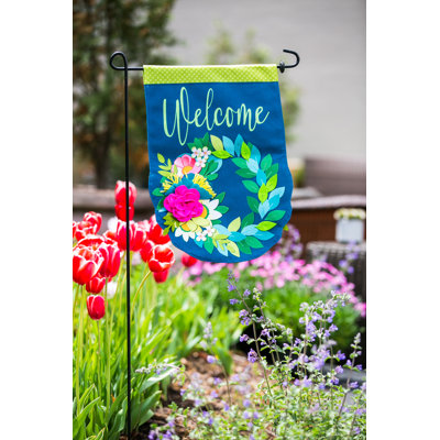 Drapeau de jardin fleur double face
