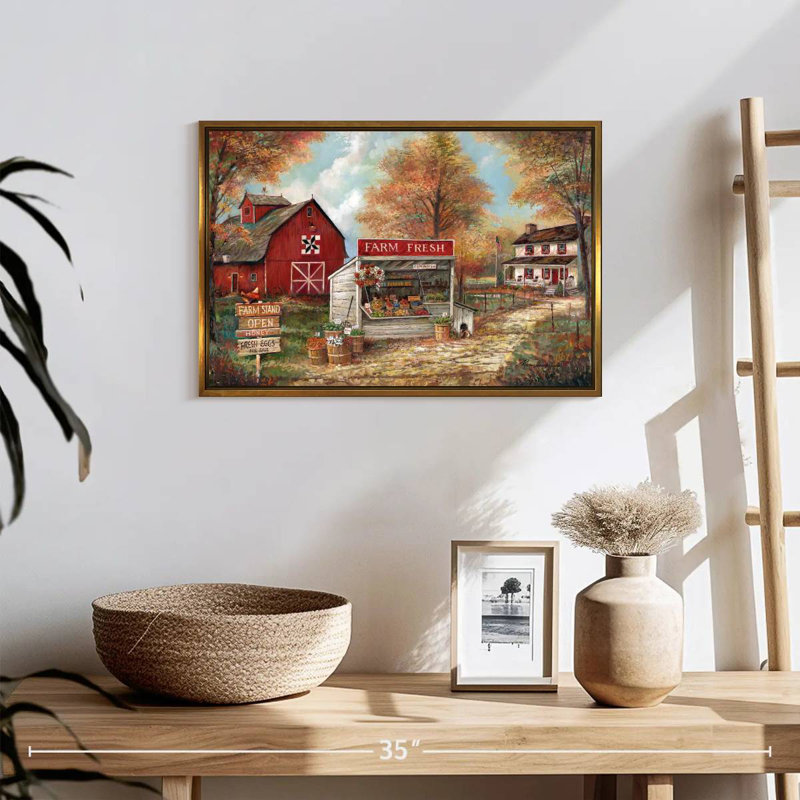 Autumn Farm Fresh, 19 po x 13 po, Cadre flottant doré