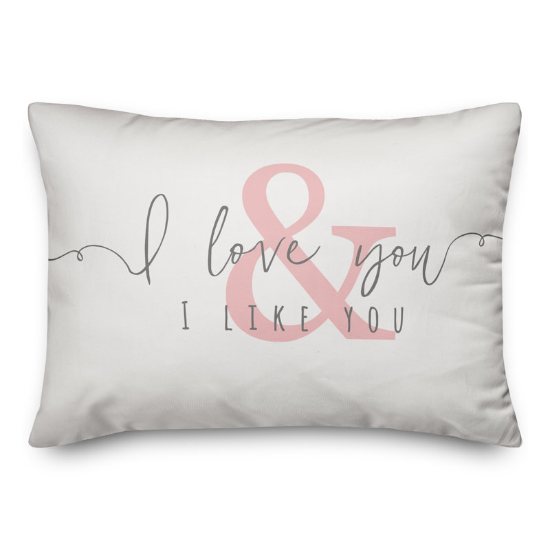  Coussin lombaire I Love You & I Like You