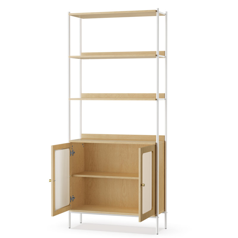 Aleeha 174.7cm H x 76.4cm W Steel Standard Bookcase