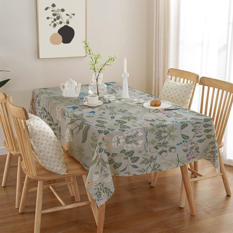 Durable Tablecloth, 50% Cotton / 50% Polyester, 55.1 x 118.1 inches | Machine Washable at 86°F, Tumble Dryer Safe, Ironable | Perfect for Dining Room, Parties & Everyday Use, Elegant Design & Easy Care