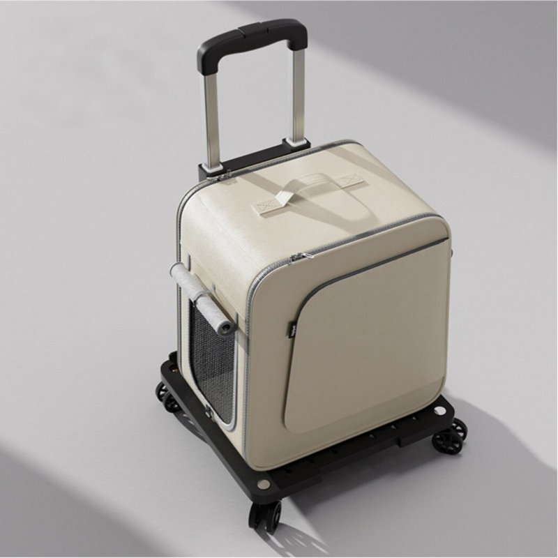 Large Capacity Cat Backpack Carrier, Lightweight Pet Trolley Bag