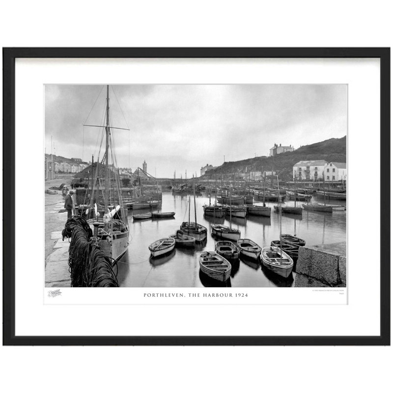 Porthleven, The Harbour 1924 - Single Picture Frame Print, 28cm H x 36cm W x 2.3cm D