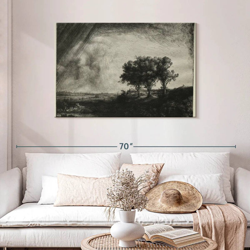 Alvord les trois arbres, H 30 po x l 45 po