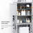 Kleankin Modern Over The Toilet Storage Cabinet, Double Door Bathroom Organizer With Inner Adjustable Shelf And Open Shelf, Grey