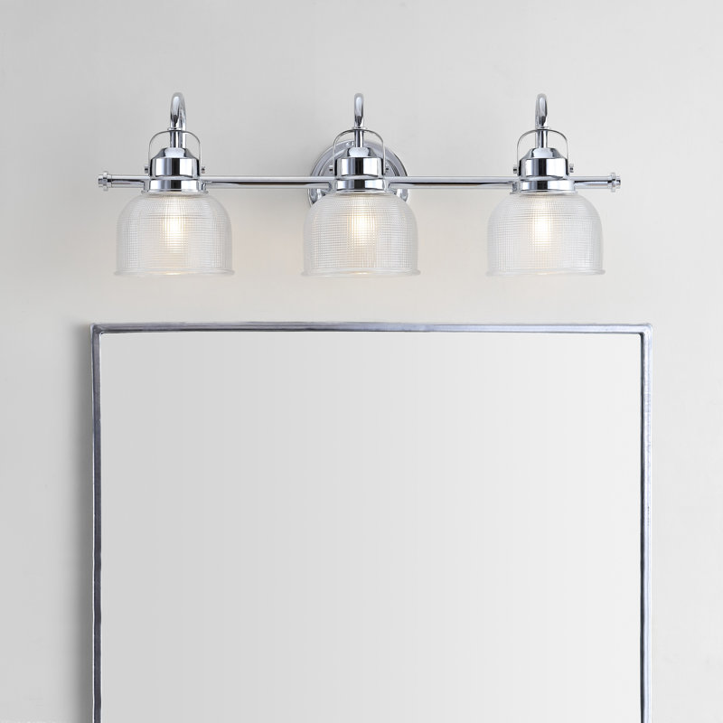 Gilcrease Metal/Glass LED Vanity Light, Chrome, 3