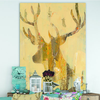 Golden Deer II - reproduction d'art sur toile tendue