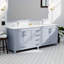 Meuble-lavabo double 84 po X P 22 po D Céramique avec tiroir, porte, meuble-lavabo