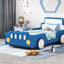 Lit plateforme simple en forme de voiture de course avec roues, cadre de lit-527135475