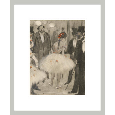 Virginie étant admirée sous le regard du marquis Cavalcanti par Edgar Degas, impression giclée encadrée