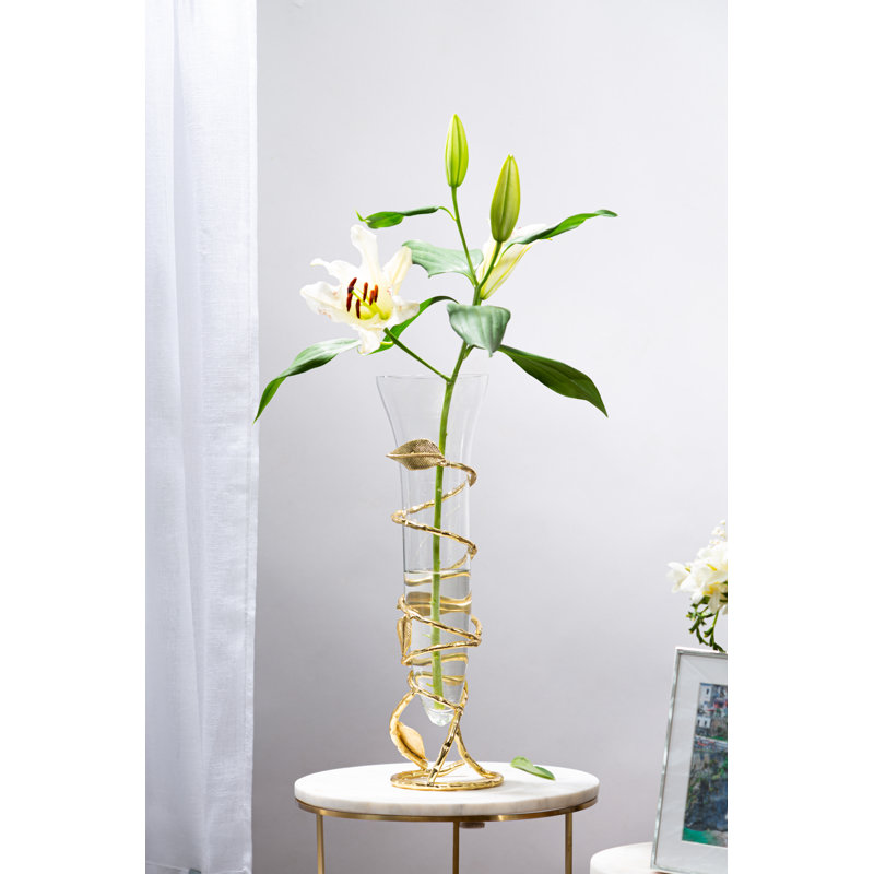 Siobhan Glass Table Vase, Gold