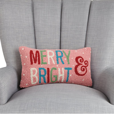  Housse de coussin rectangulaire en laine et insert