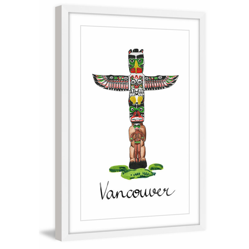 "First Nations Totem Pole" Framed Print, 30" H x 20" W x 1.5" D