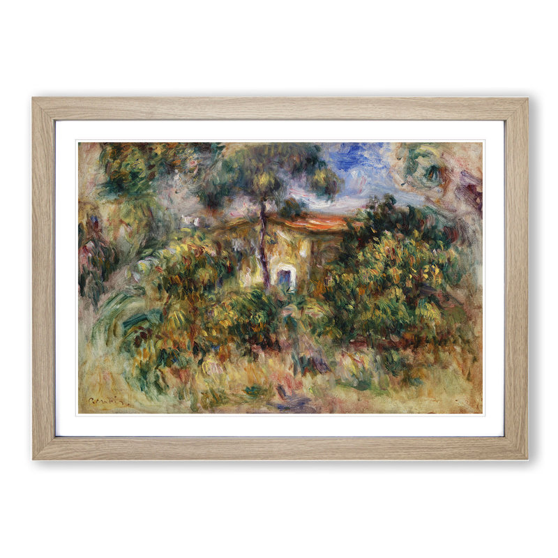 Farmhouse Vol.2 by Pierre-Auguste Renoir - Framed Print, Oak Framed, 27cm H x 36cm W x 2cm D
