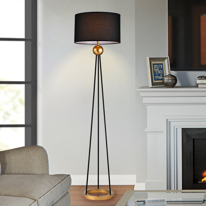 Lampe trépied 69 po Arwen, Noir