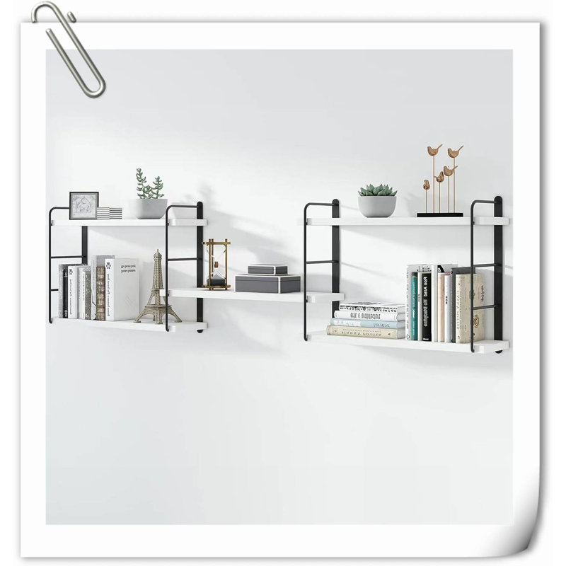 Tablette flottante 4 pièces Emmey, Blanc