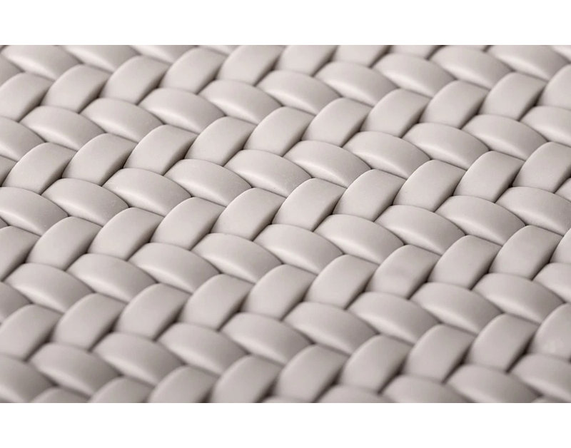 11.7" X 11.8" Glass Basketweave Mosaic Tile, Cream