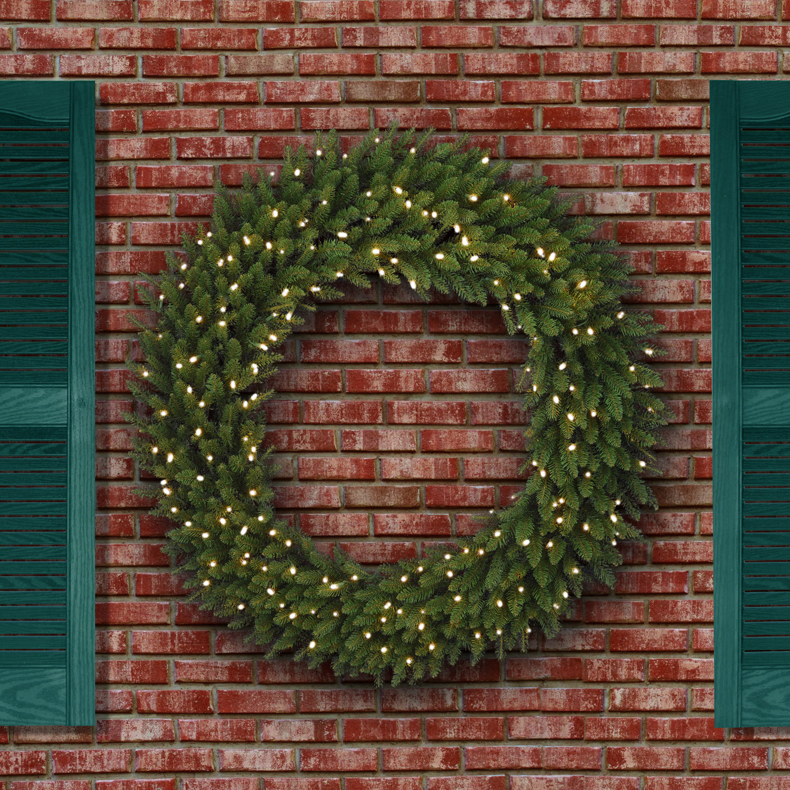 48'' Faux Fir Lighted Wreath