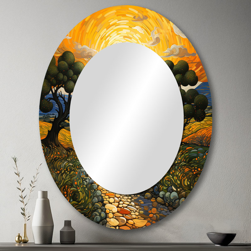 Montclare - Miroir paysager en métal, 43 po x 33 po