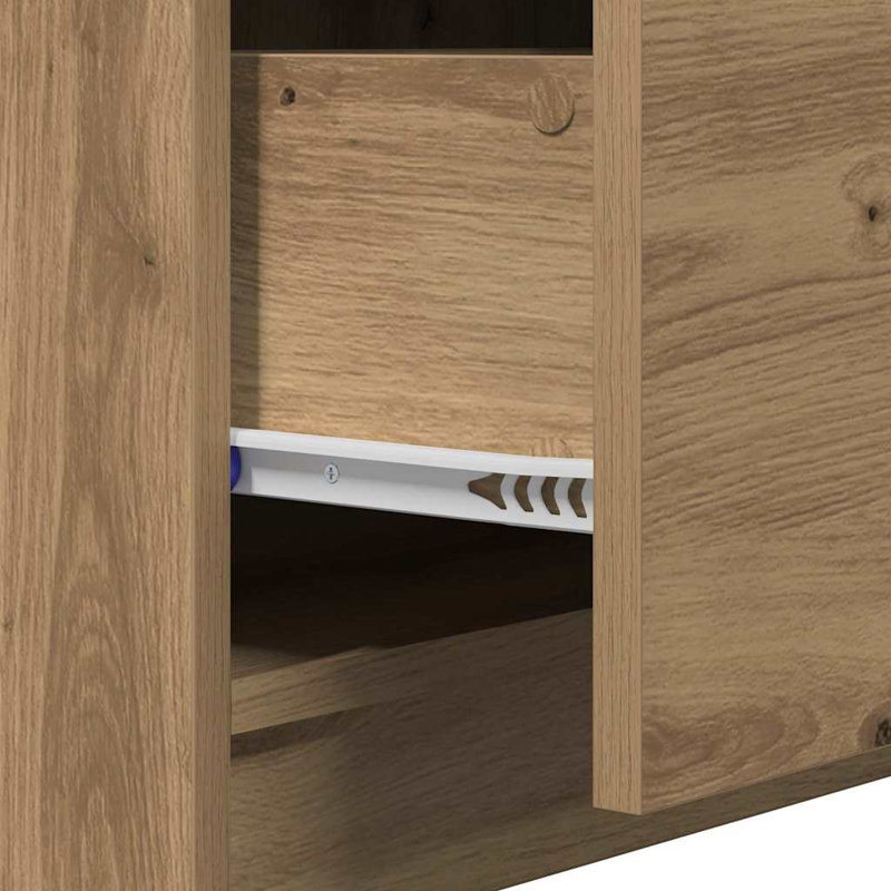 59Cm Single Bathroom Vanity Base Only, Artisan Oak