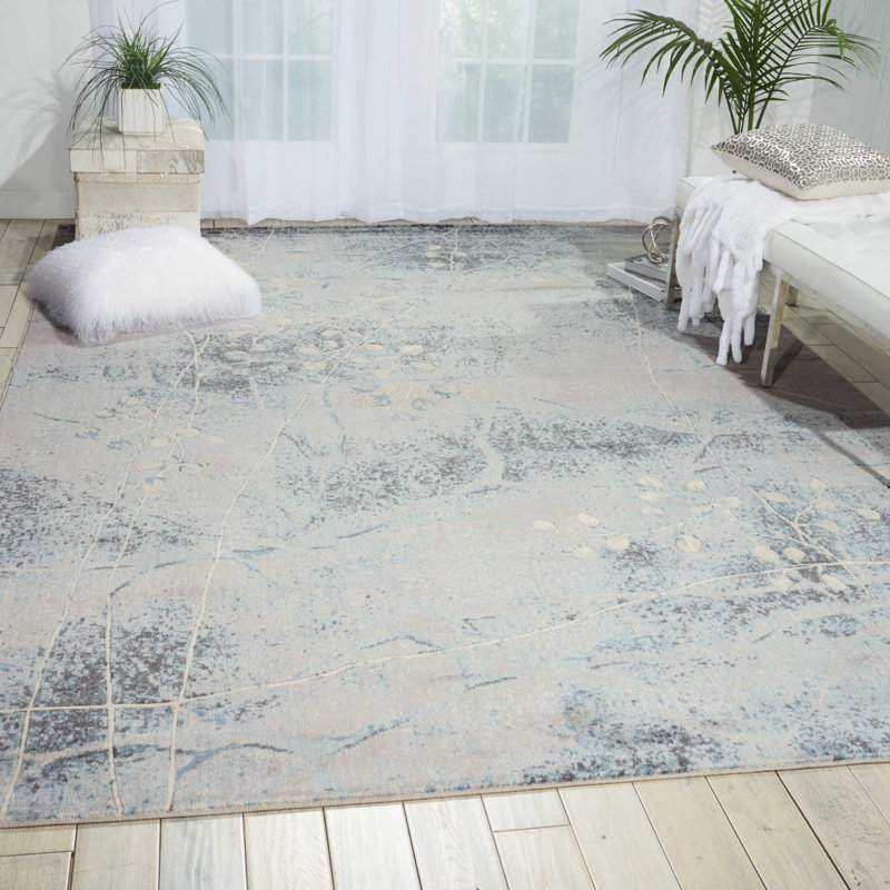 Arnim Performance Floral Indoor Rug, Rectangle 9'6" x 13'