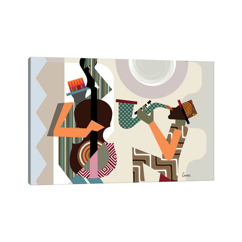 «Jazz Quintet» par Lanre Adefioye, impression sur toile tendue, H 40 po x l 60 po x 1,5 po