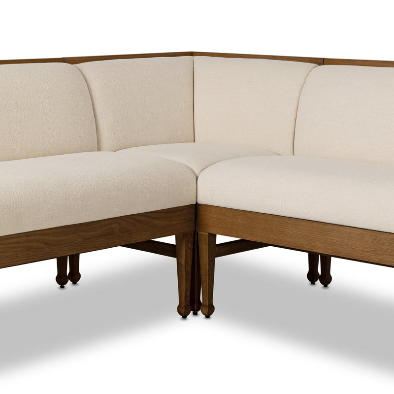Priscilla Dining Banquette U Shape 129"-Crypton Wayfarer Snow