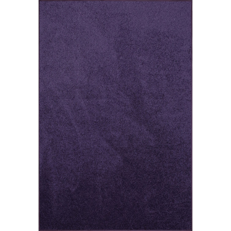 Latitude Run® Solid Color Custom Size Runner Area Rugs Purple