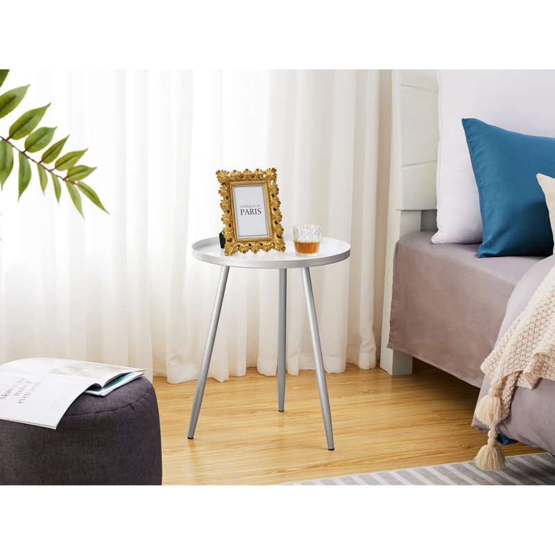 Floodwood Tray Top End Table, Silver