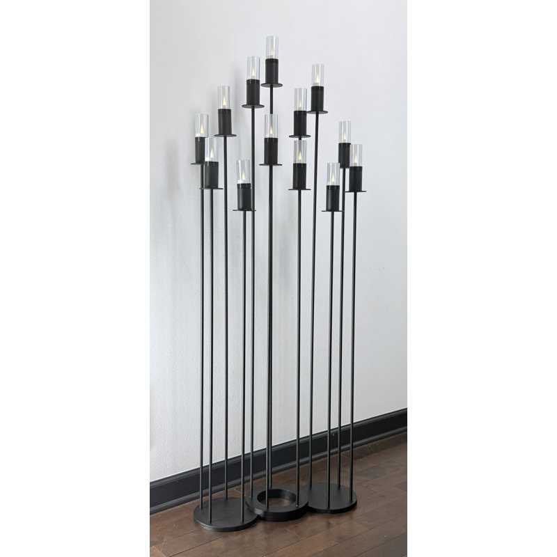 Bougeoirs à DEL Side Burns, ensemble de 2, extension pour anneau de feu, avec bougies à DEL